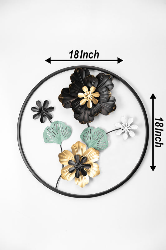 GD FLOWER RD METAL WALL ART