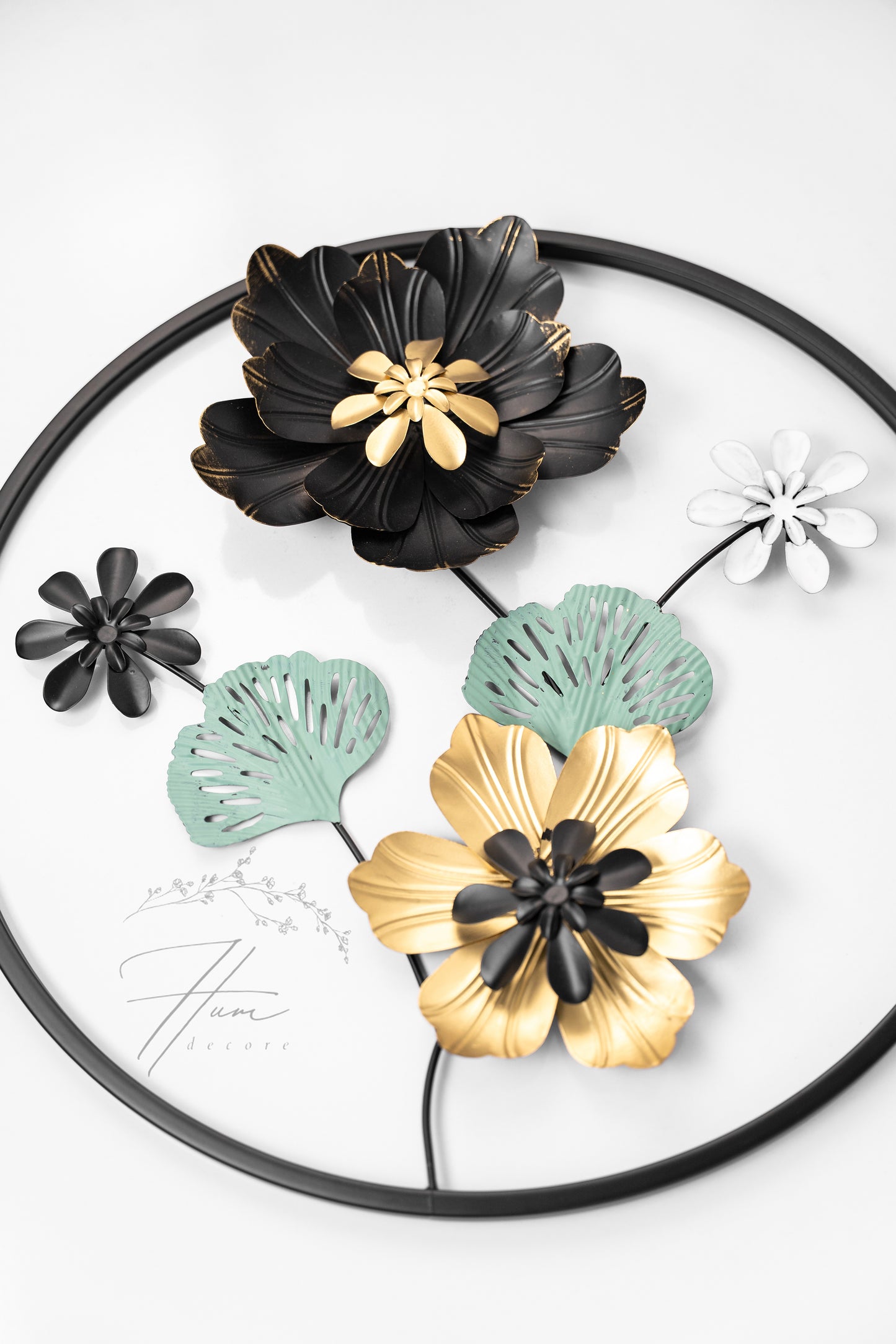 GD FLOWER RD METAL WALL ART