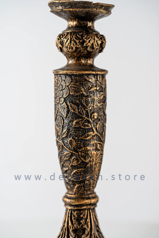 Regal Noir Copper Candle Stand