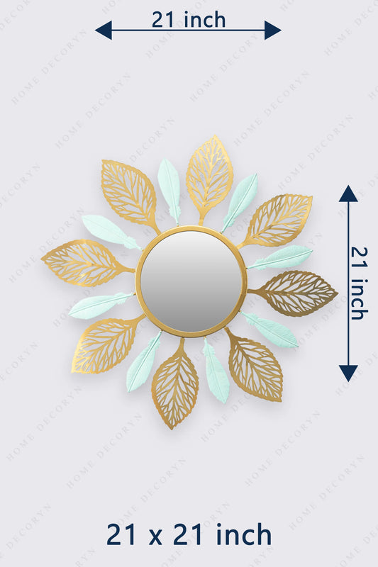 Golden Leaf Glow Mirror