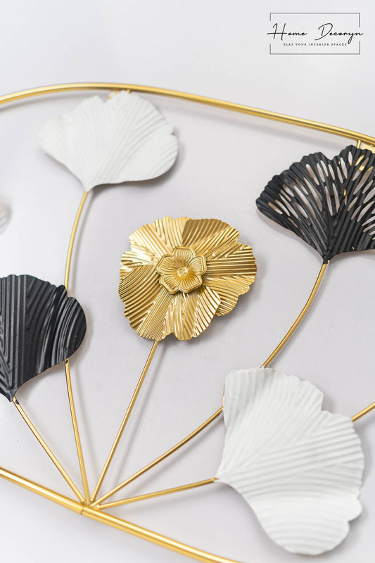 Golden Bloom Oval Metal Frame