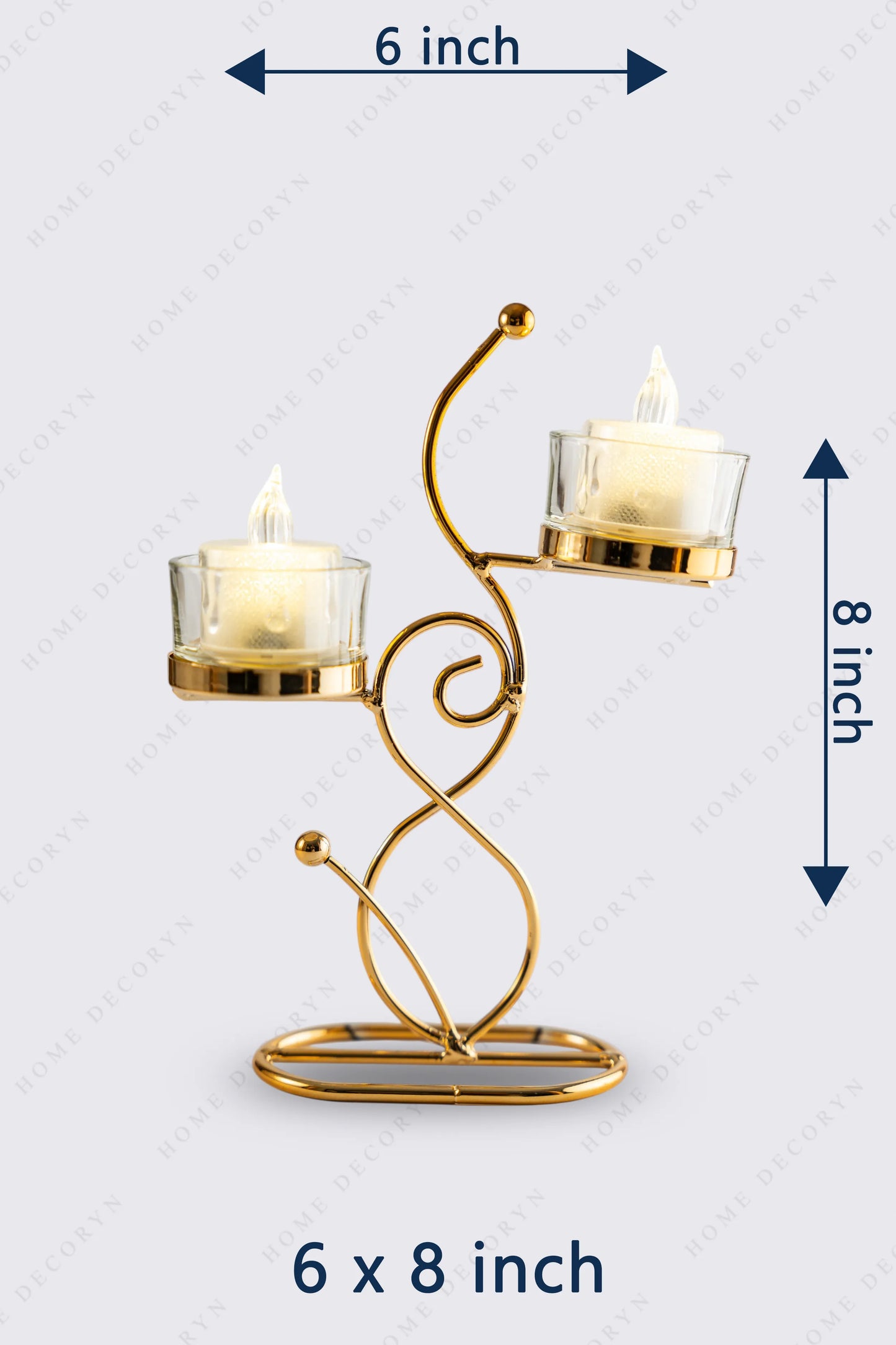 Golden Sway Dual Candle Stand