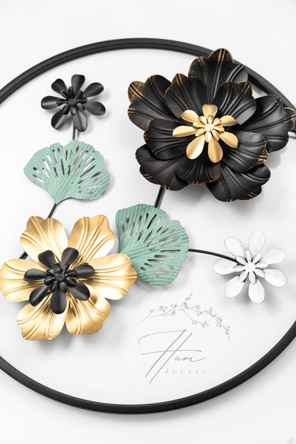 GD FLOWER RD METAL WALL ART