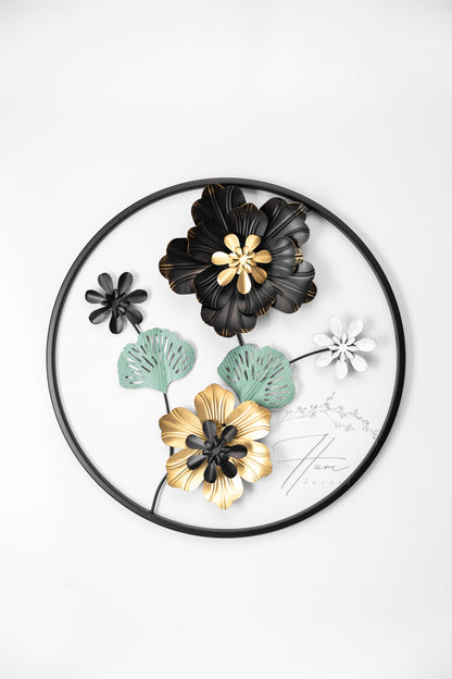 GD FLOWER RD METAL WALL ART