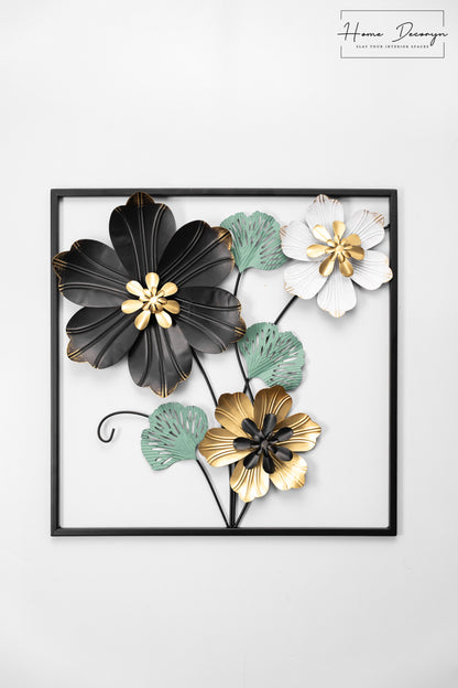 Metal Square Wall Motif For Home Decoration