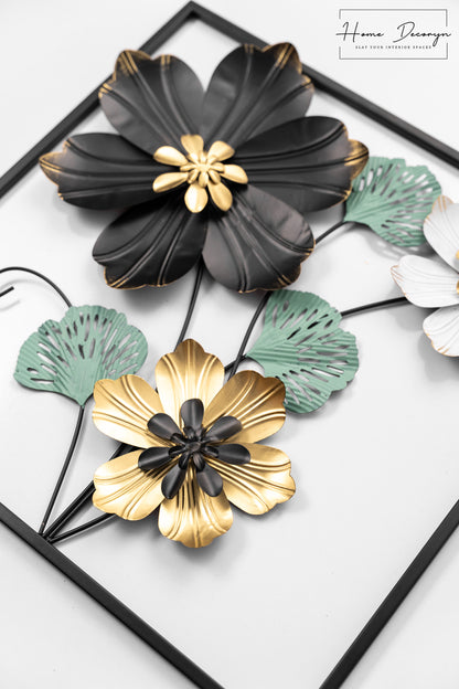 Metal Square Wall Motif For Home Decoration