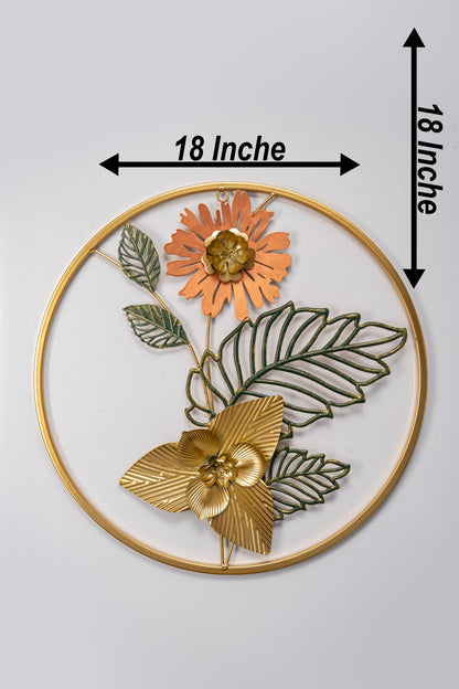 Circle flower wall decor hanging