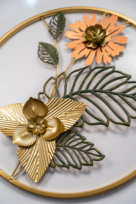 Circle flower wall decor hanging