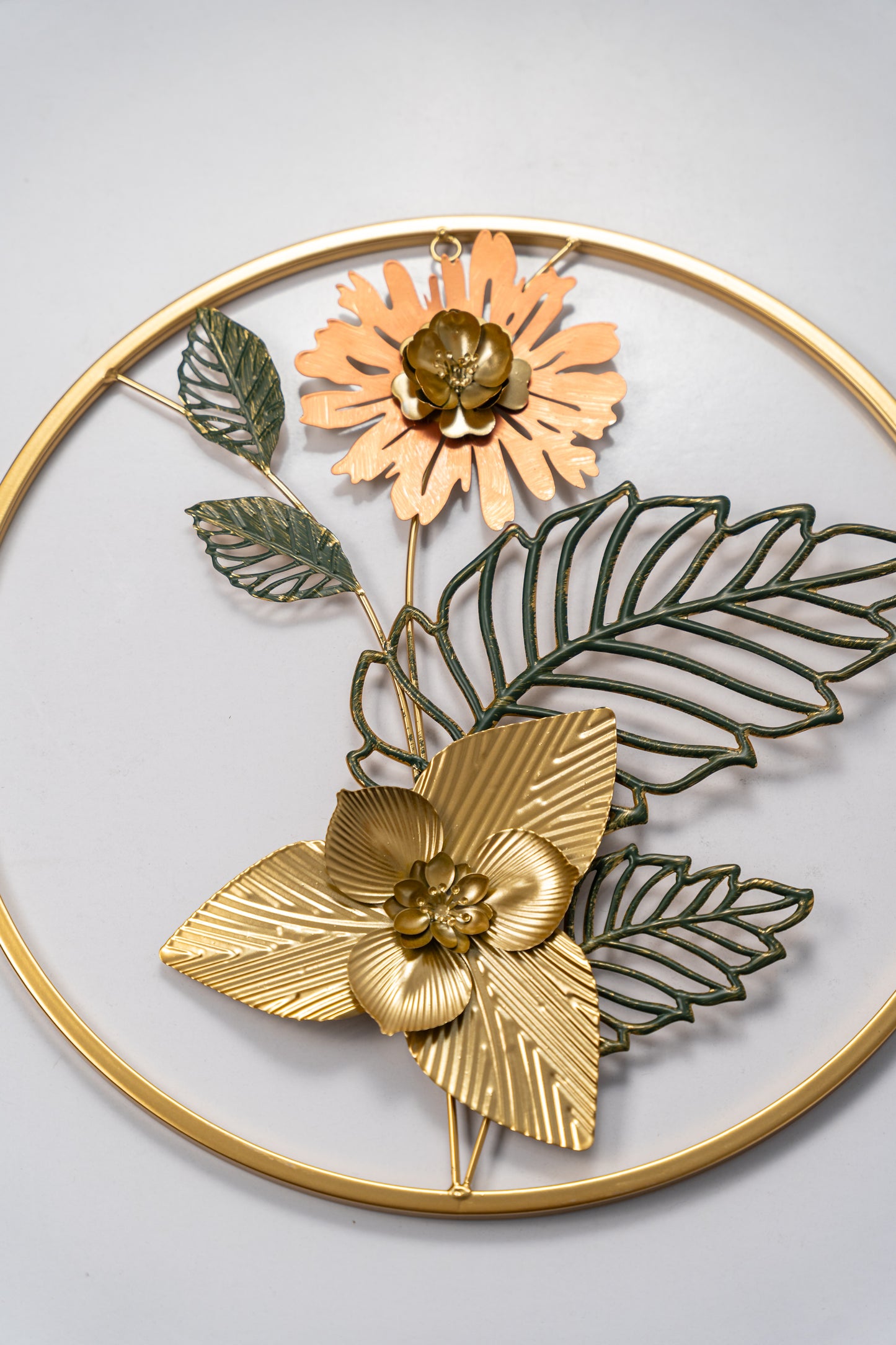 Circle flower wall decor hanging