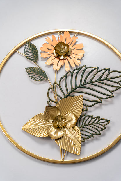 Circle flower wall decor hanging