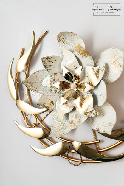 Lustrous Bloom – Abstract Metal Wall Art