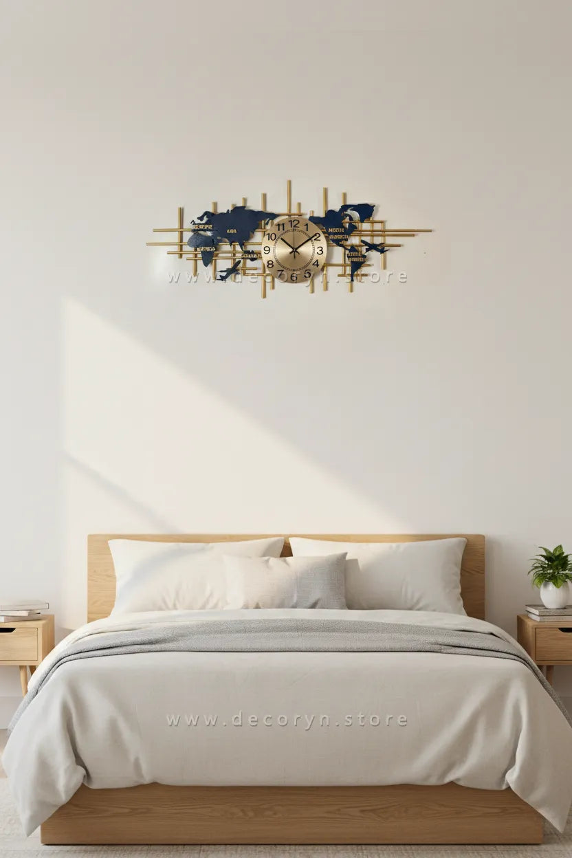 Royal Globe Golden Wall Clock