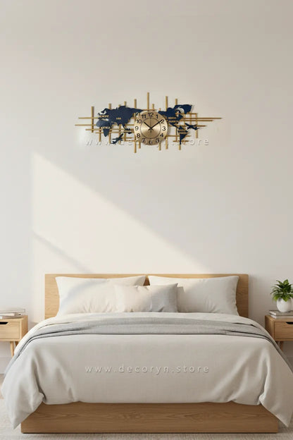 Royal Globe Golden Wall Clock