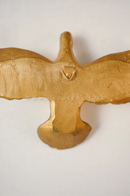 Golden Flight Wall Bird Sculptures – Set of 6