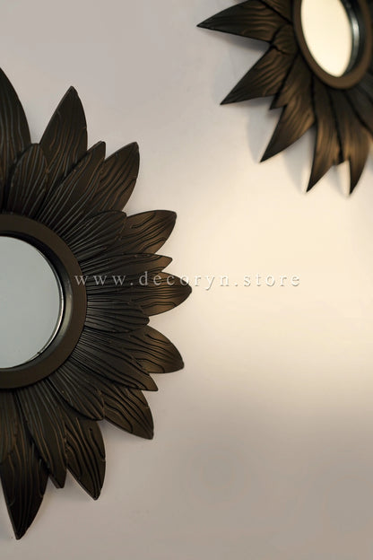 Midnight Bloom Mirror Wall Accent - 3pcs