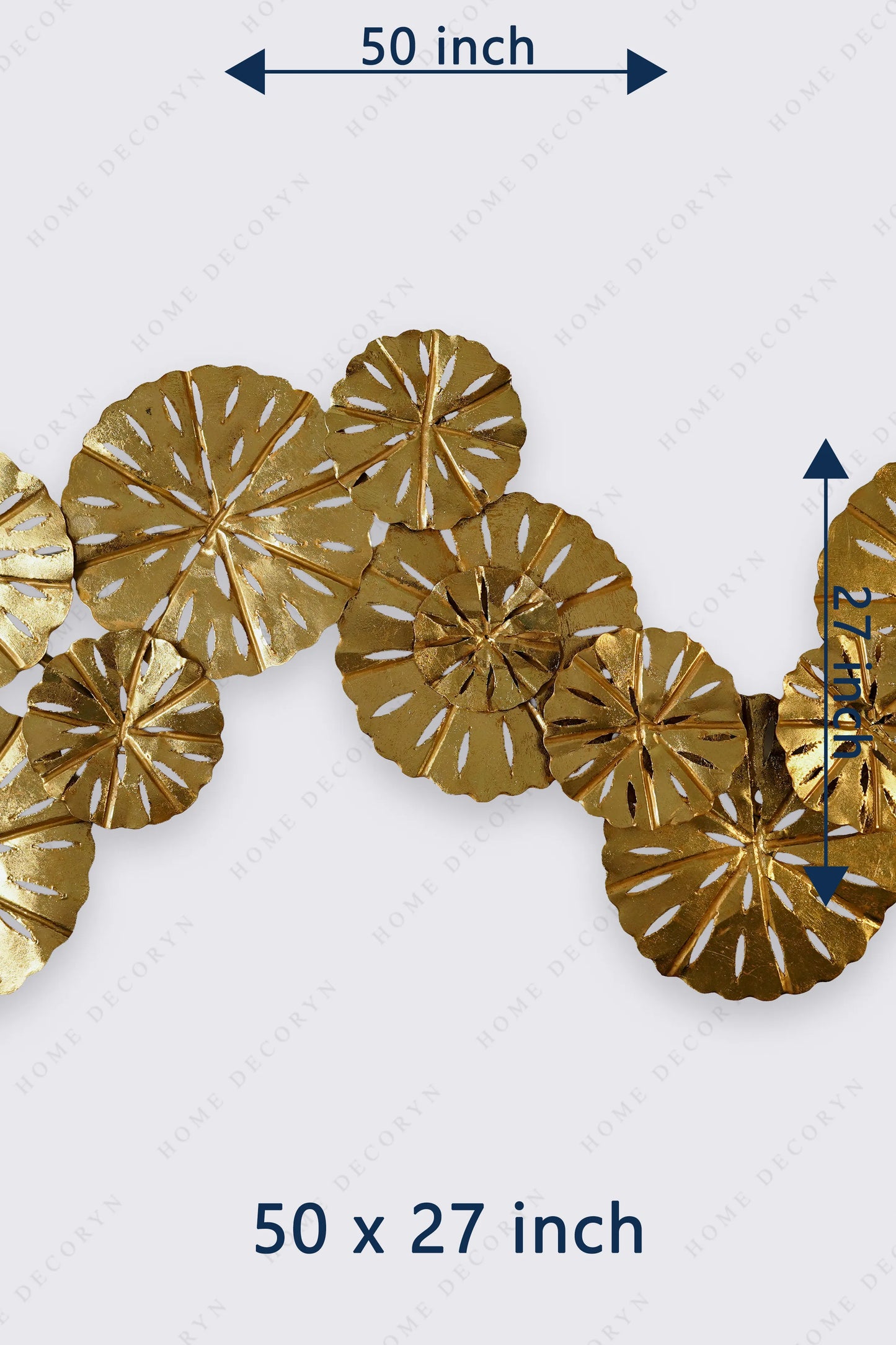 Golden Zigzag Bloom Wall Art