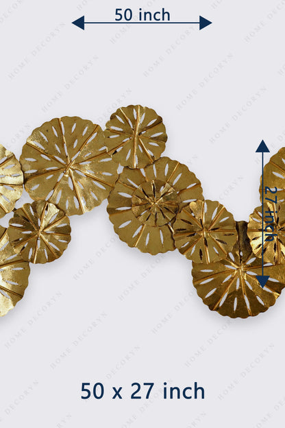 Golden Zigzag Bloom Wall Art