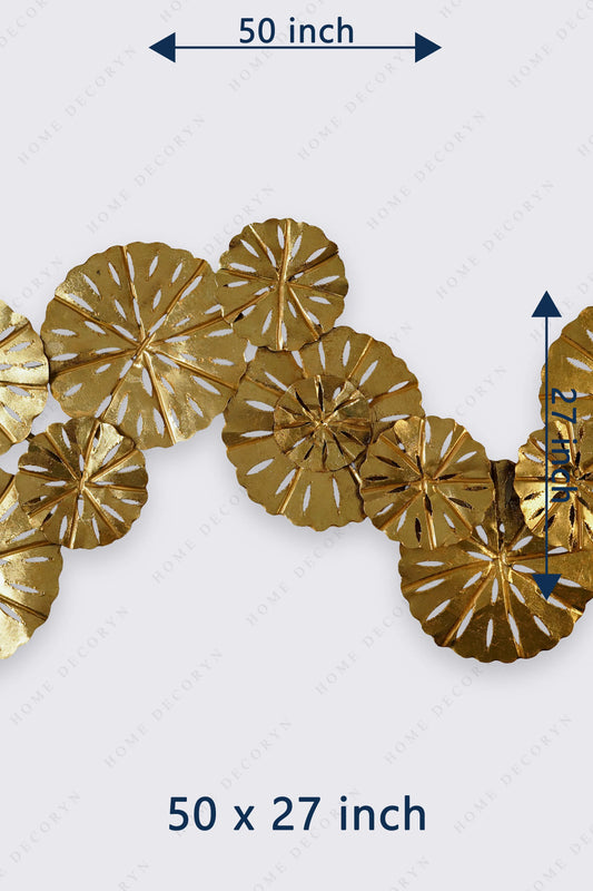 Golden Zigzag Bloom Wall Art