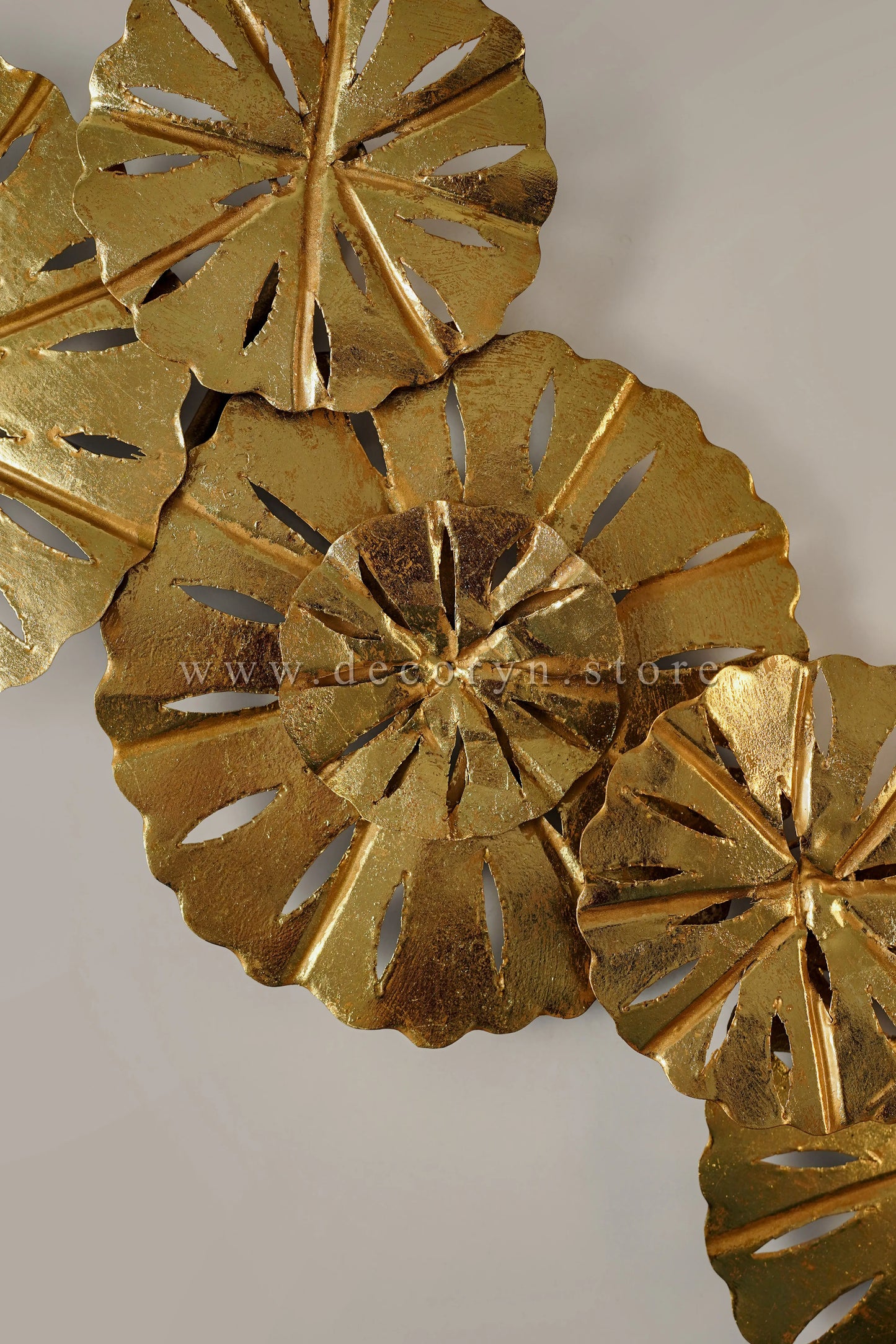 Golden Zigzag Bloom Wall Art