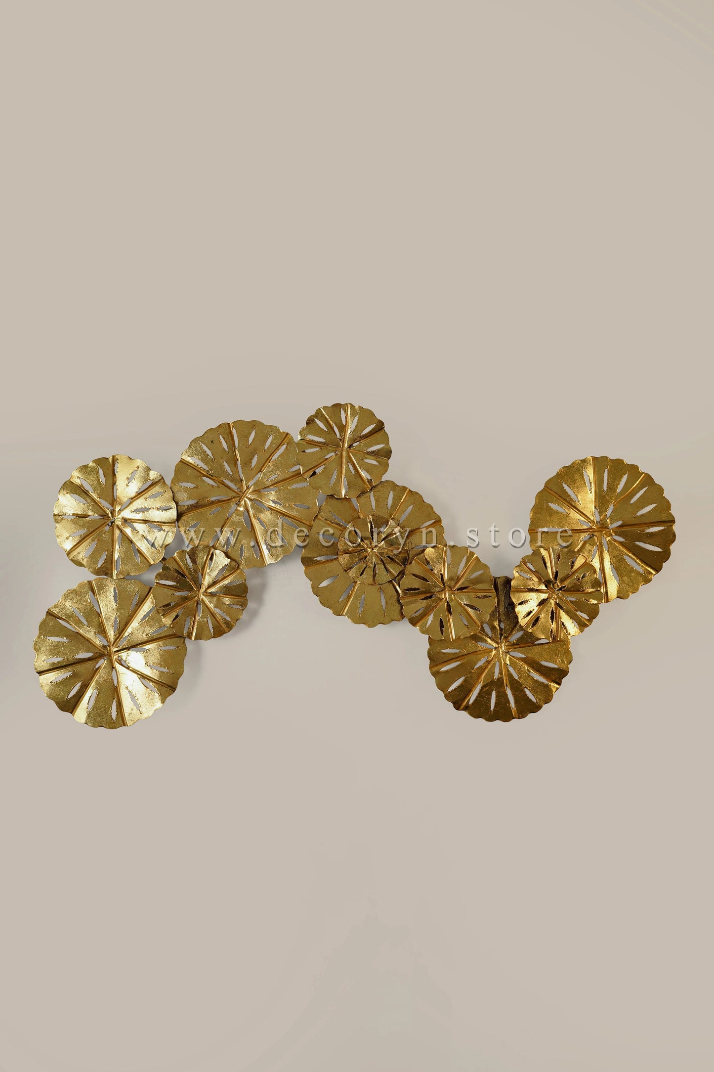 Golden Zigzag Bloom Wall Art