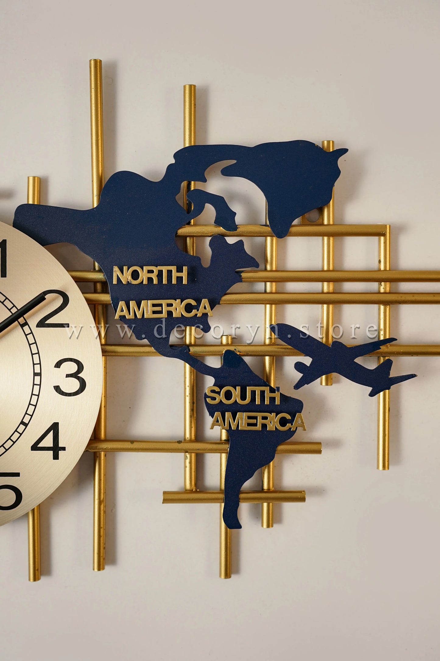 Royal Globe Golden Wall Clock