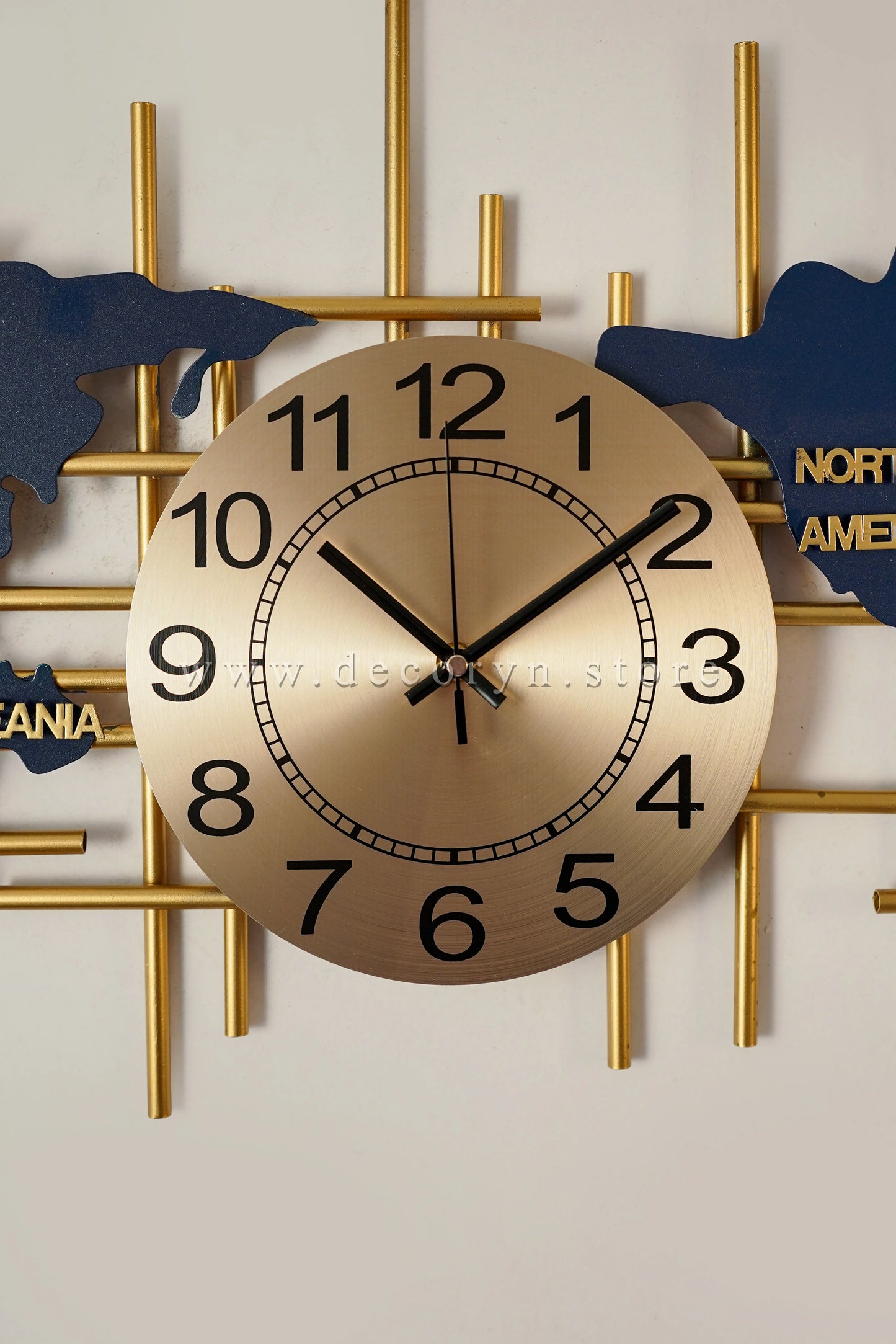 Royal Globe Golden Wall Clock