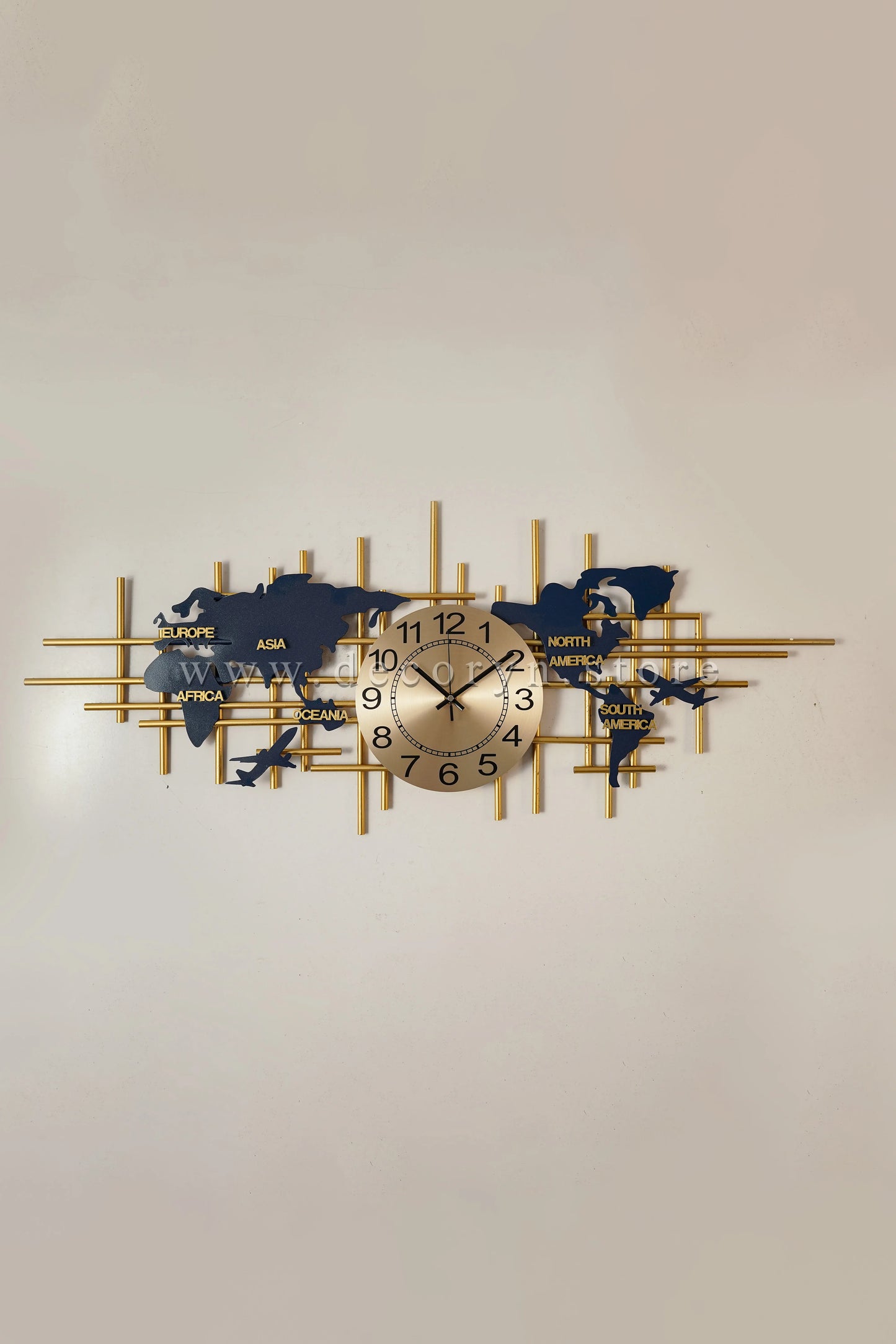 Royal Globe Golden Wall Clock