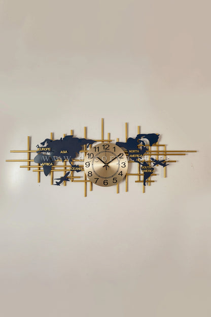 Royal Globe Golden Wall Clock
