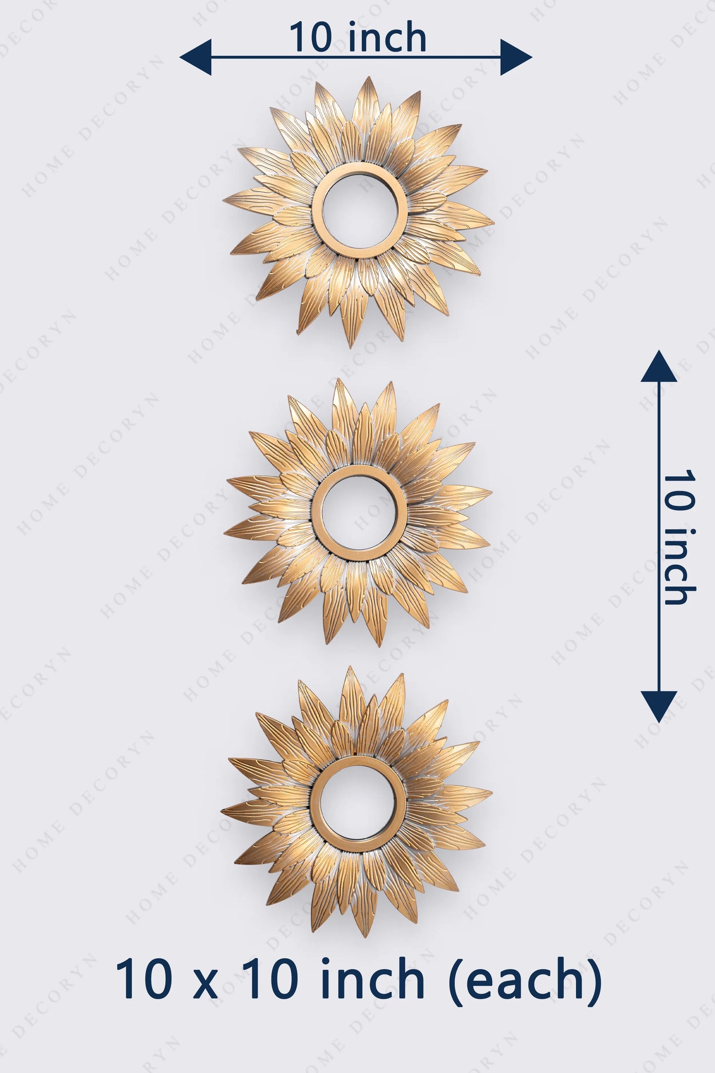 Golden Bloom Mirror Wall Accent