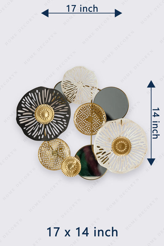 Golden Radiance Round Wall Frame