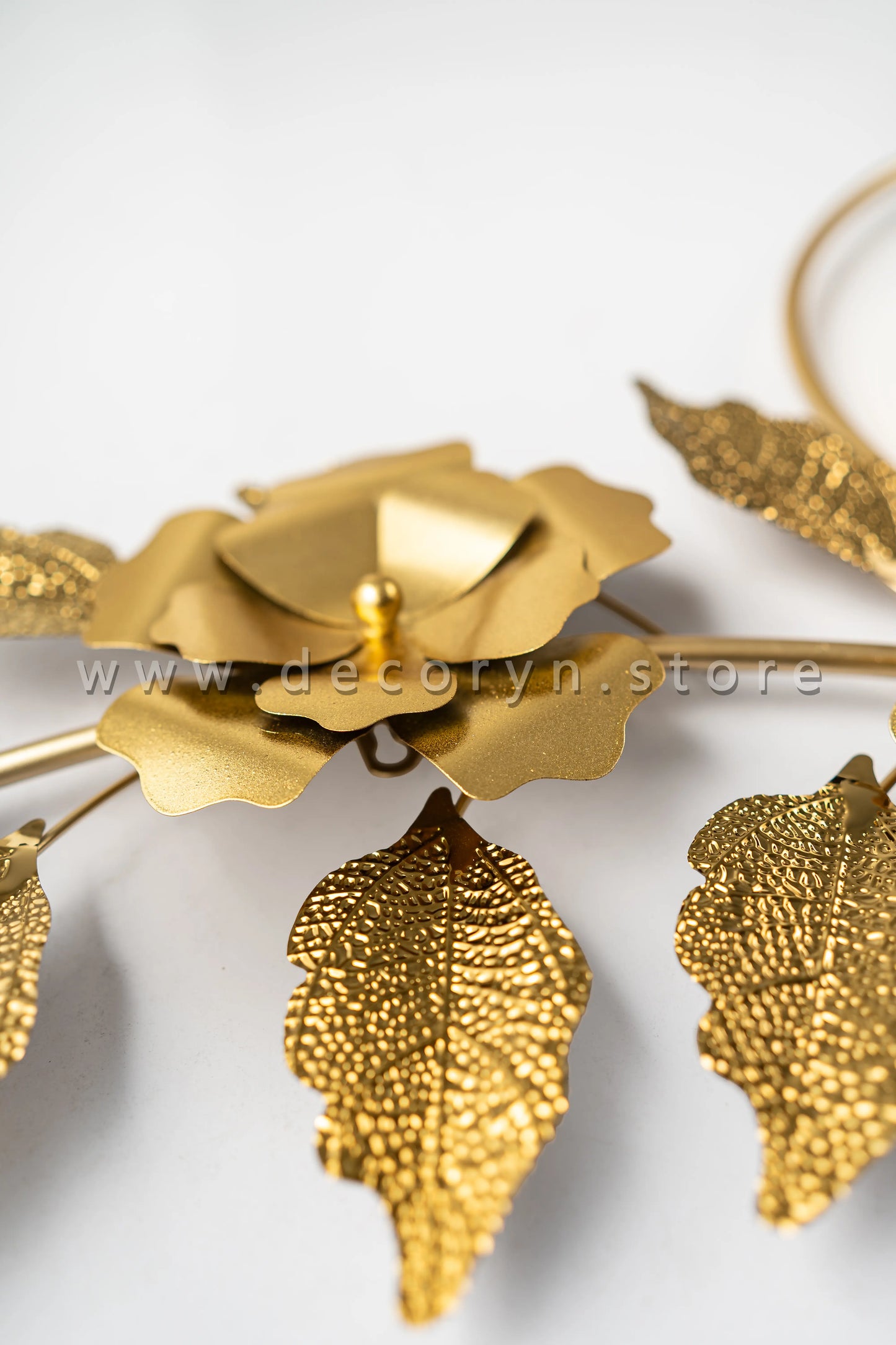 Golden Floral Grand Wall Clock