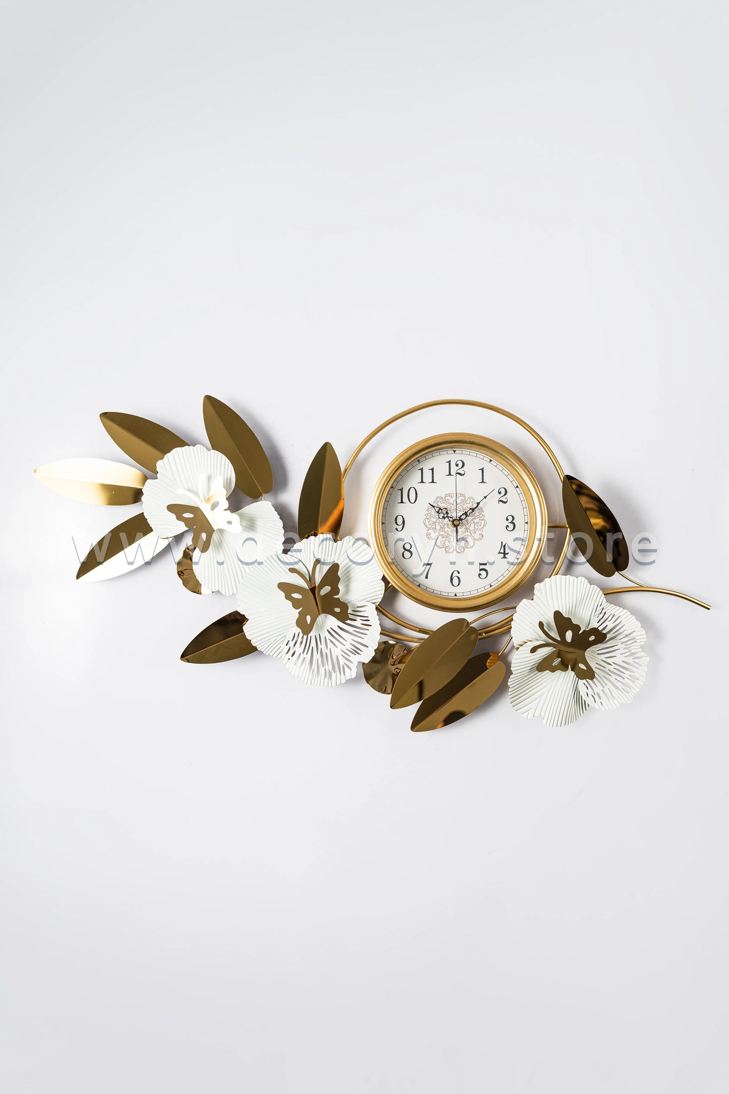 Golden Bloom Prestige Wall Clock