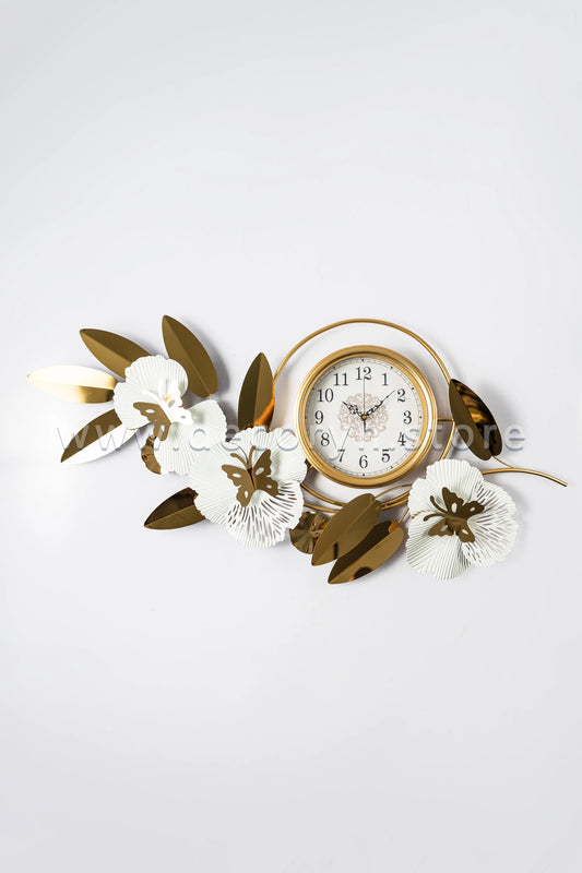 Golden Bloom Prestige Wall Clock