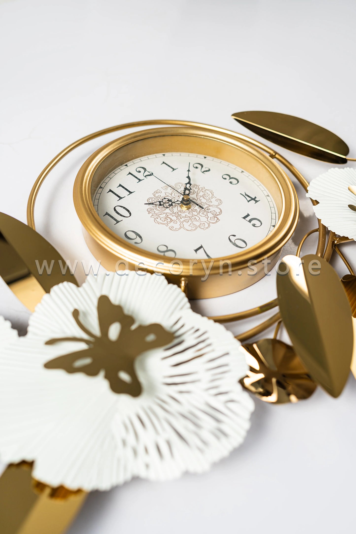 Golden Bloom Prestige Wall Clock