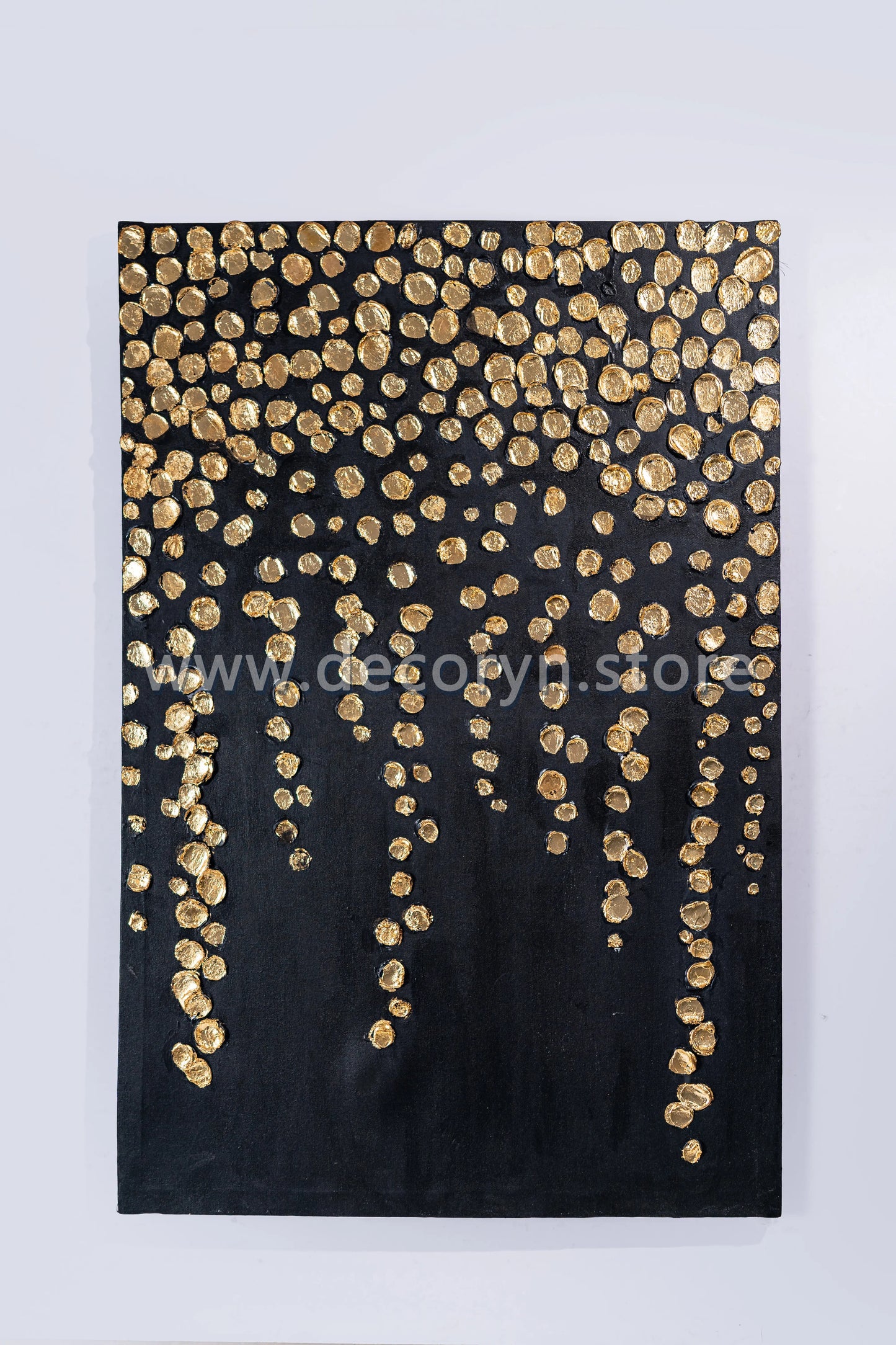 Golden Rainfall 3D Abstract Painting