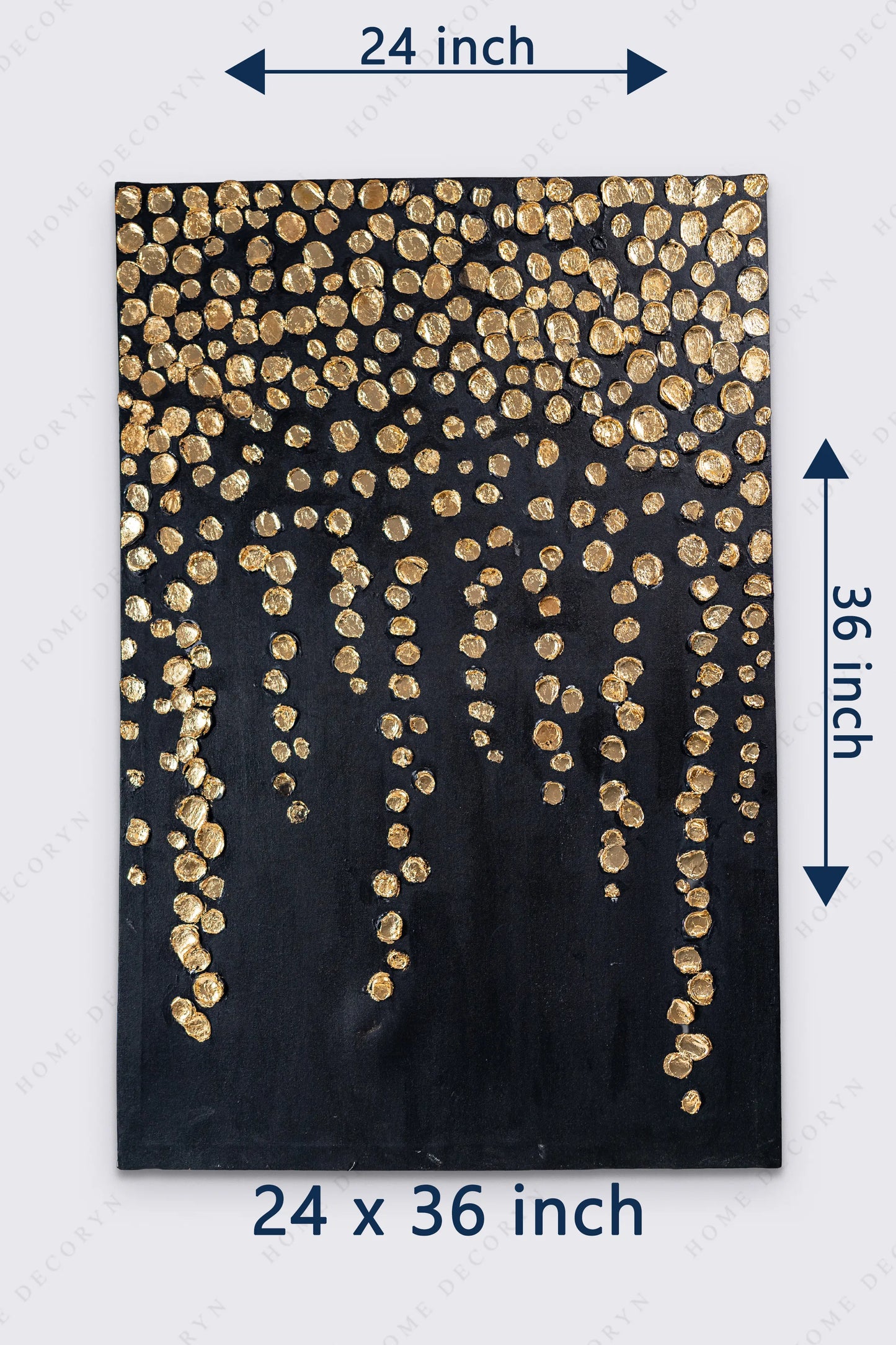 Golden Rainfall 3D Abstract Painting