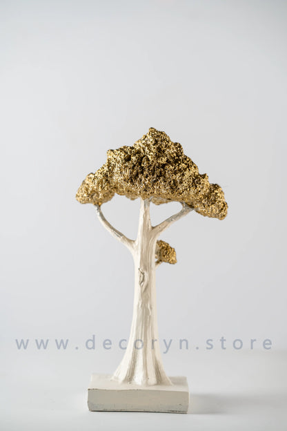 Evergreen Miniature Tree Décor Set - Golden(Pack of 2)