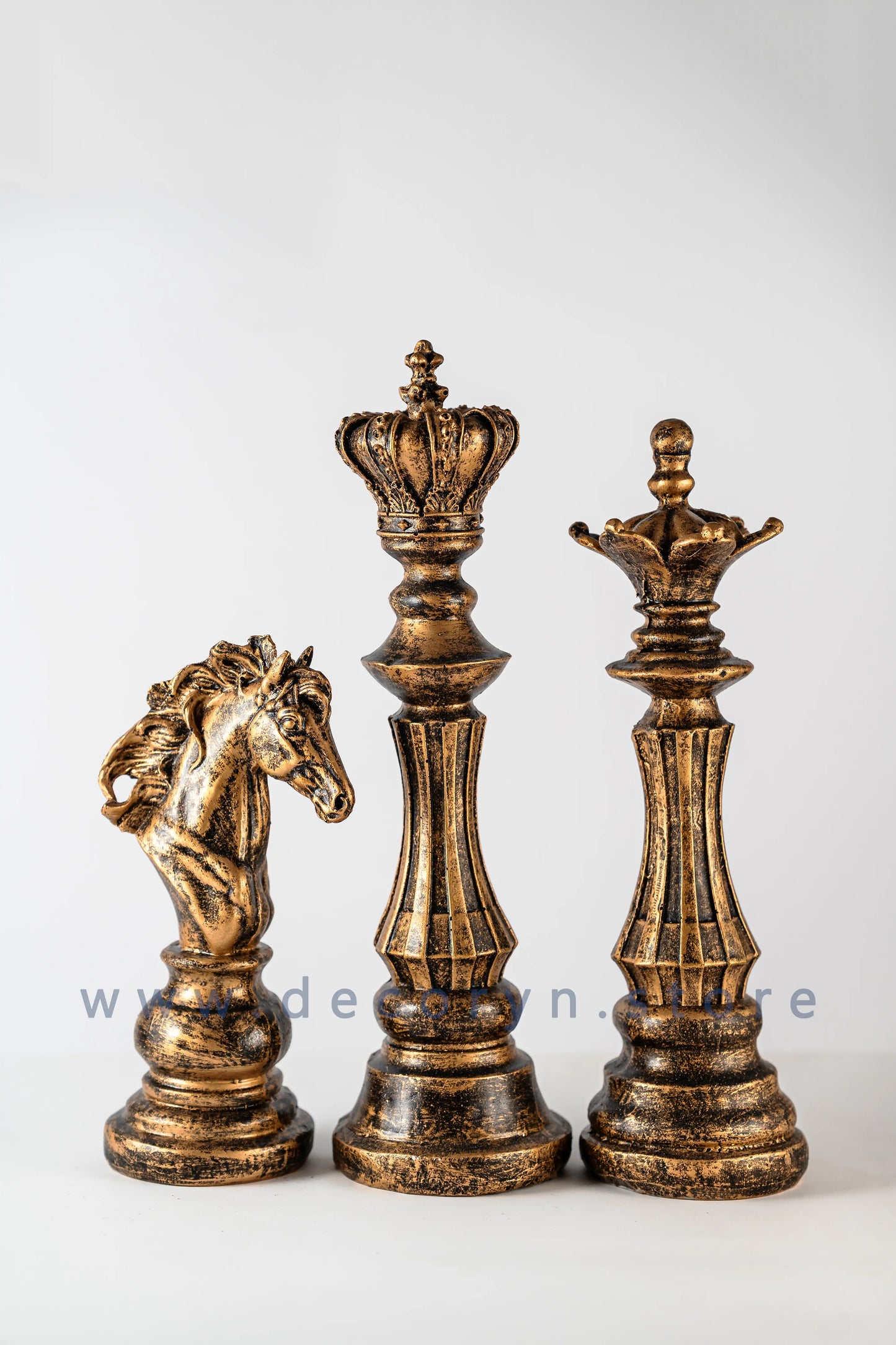 Royal Chess Collection Decorative Sculptures (Set of 3)