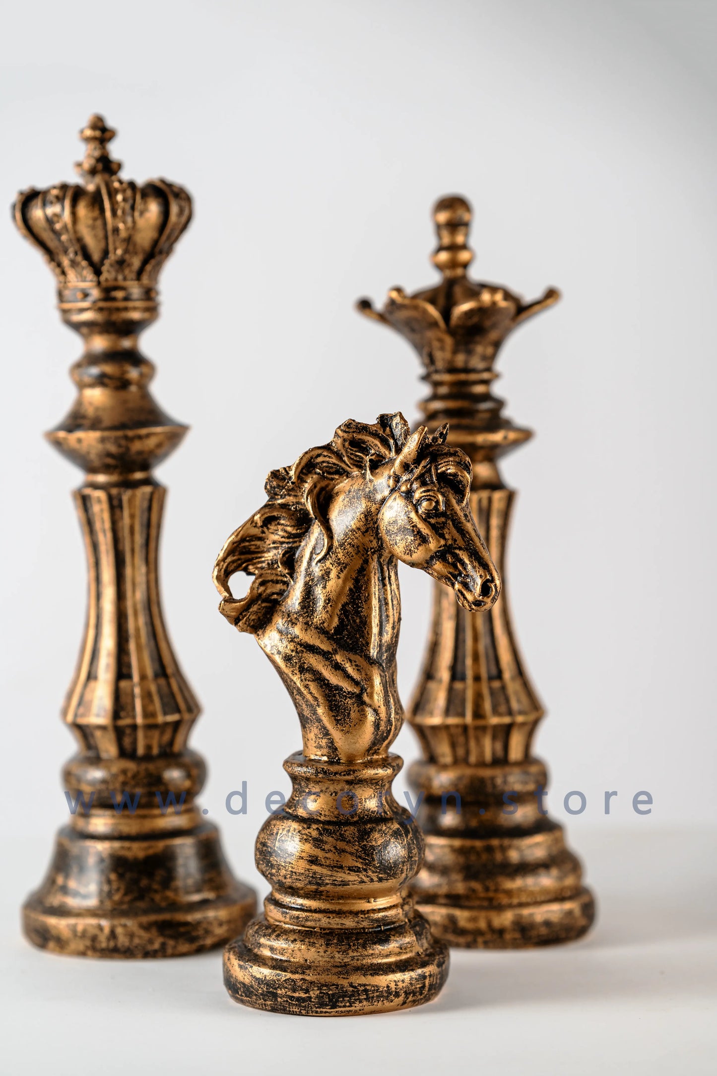 Royal Chess Collection Decorative Sculptures (Set of 3)