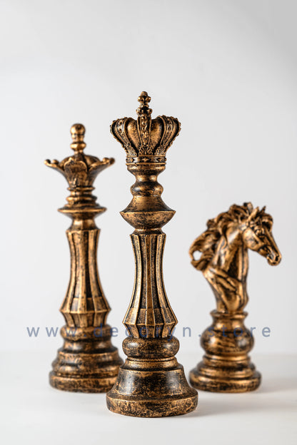 Royal Chess Collection Decorative Sculptures (Set of 3)