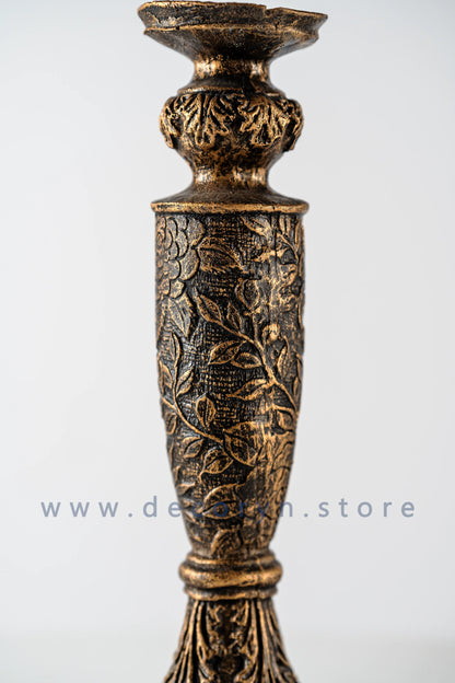 Regal Noir Copper Candle Stand