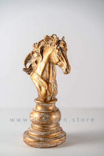 Royal Chess Collection Decorative Sculptures - Golden (Set of 3)