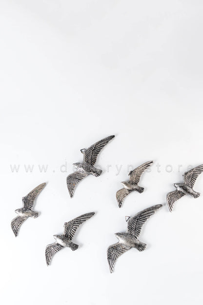 Soaring Sparrows Wall Sculpture Set (Pack of 6)
