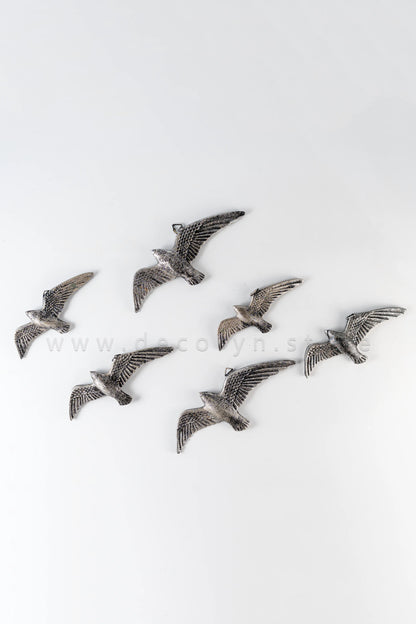 Soaring Sparrows Wall Sculpture Set (Pack of 6)