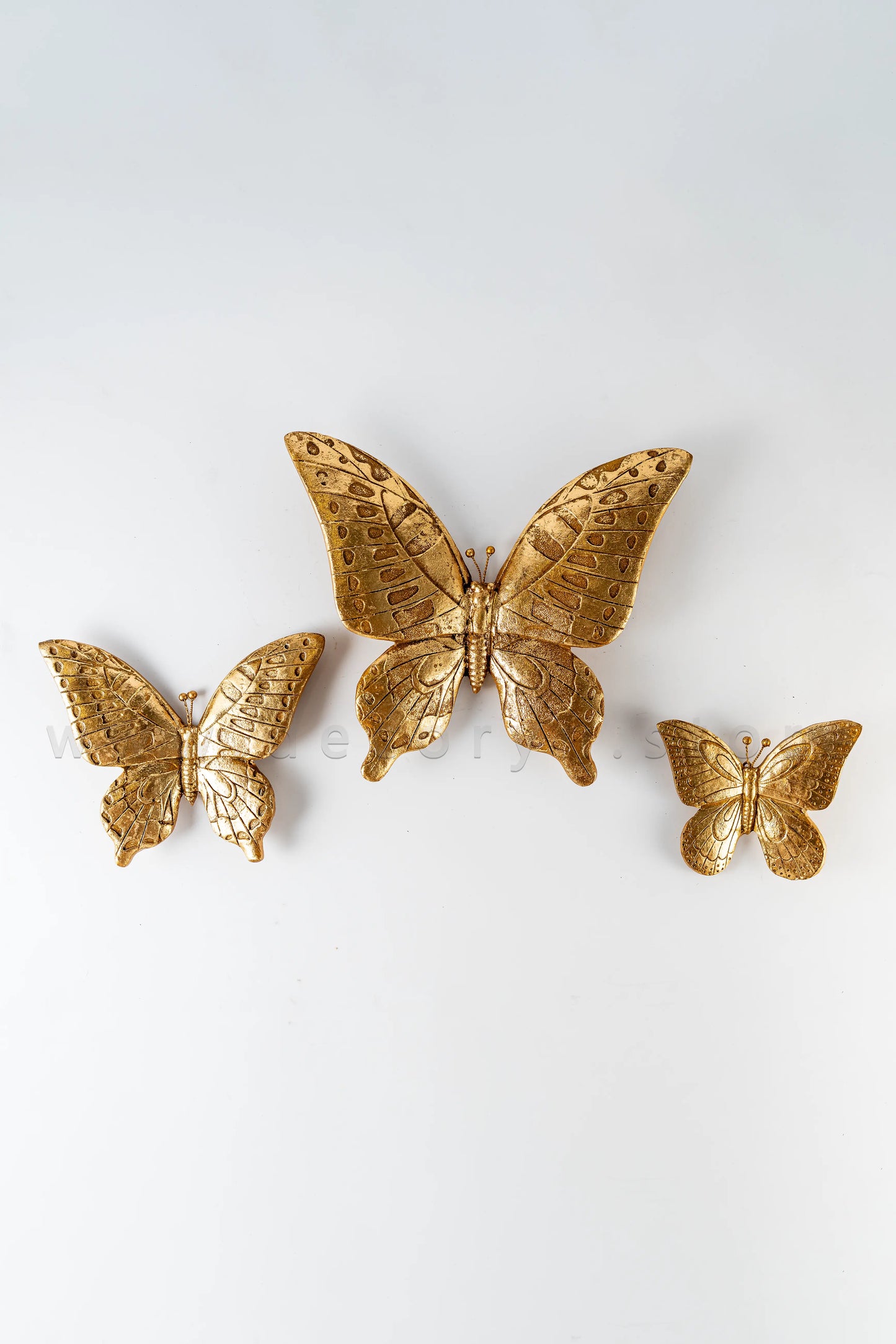 Golden Butterfly Wall Décor Set (Pack of 3)