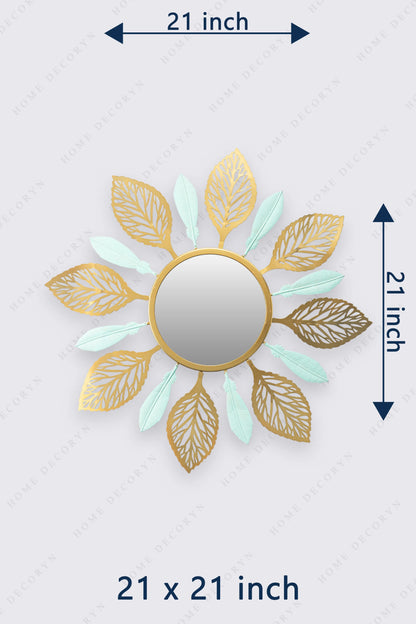 Golden Leaf Glow Mirror