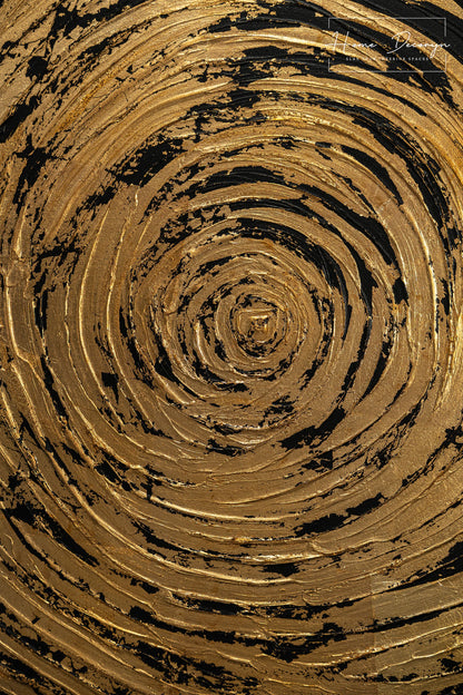 Midnight Gold Painting (Handmade)