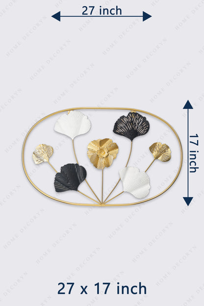 Golden Bloom Oval Metal Frame
