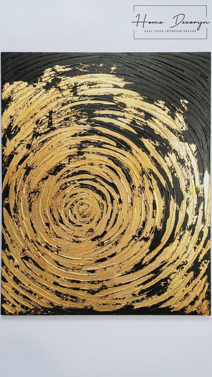 Midnight Gold Painting (Handmade)