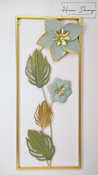 Metal Colorful Flower Iron Wall Hanging Decoration